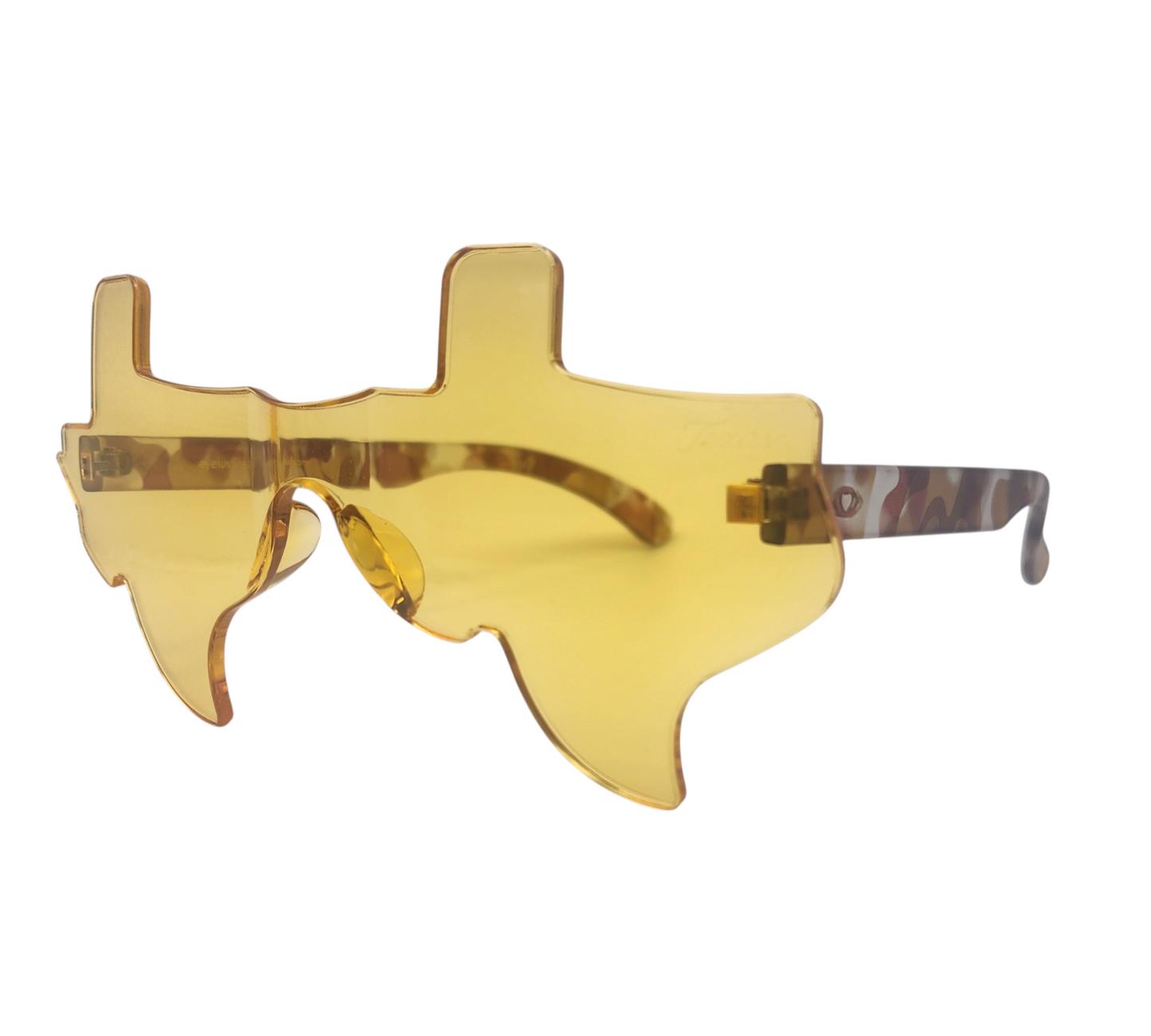 Yellow and Woodland Camo Eye Luv Texas Sunglasses
