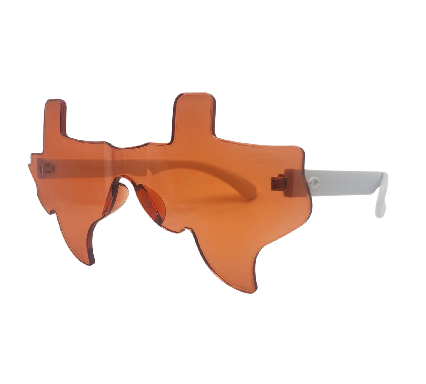 Burnt Orange and White Eye Luv Texas Sunglasses