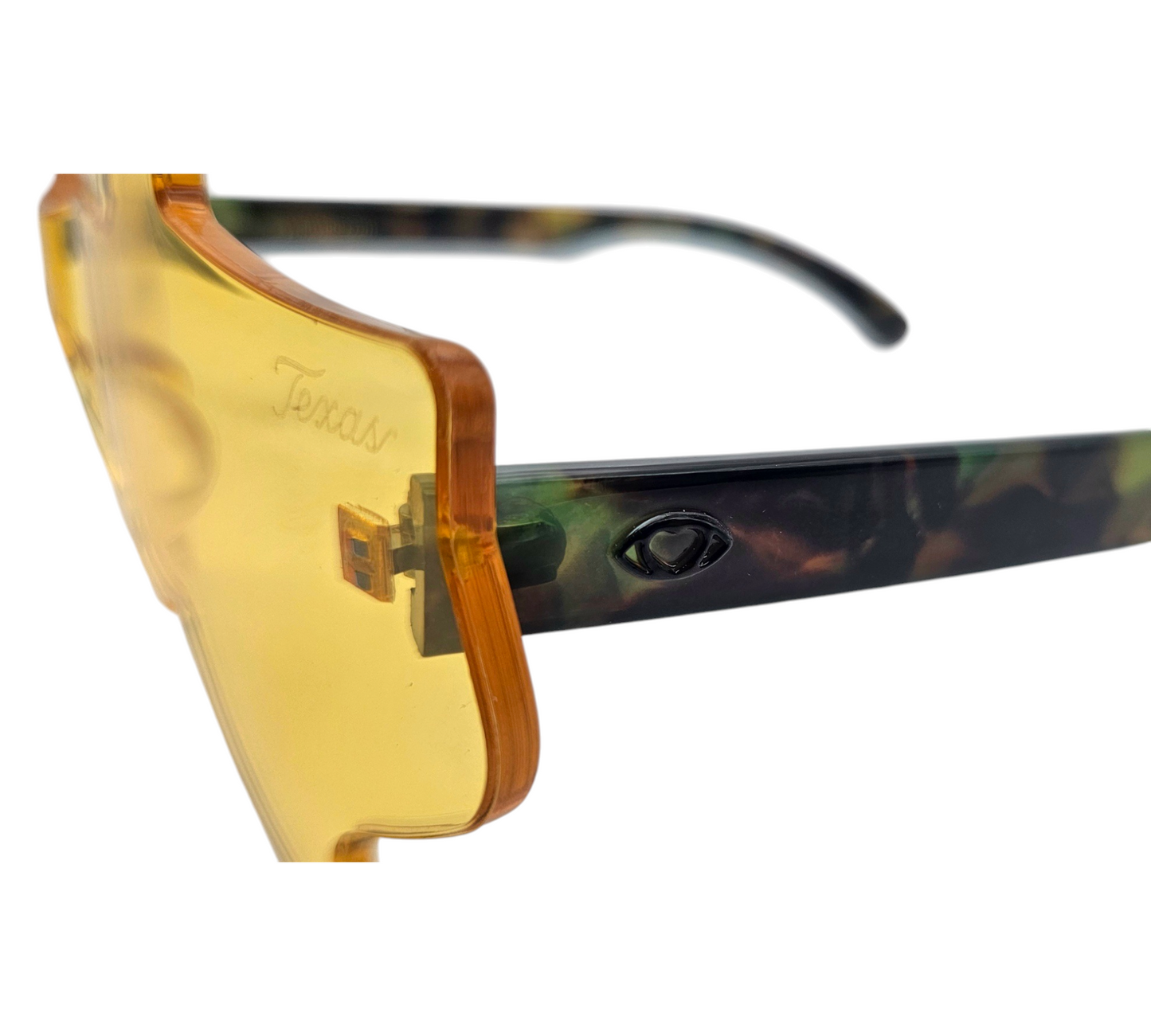 Yellow and Forest Camo Eye Luv Texas Sunglasses