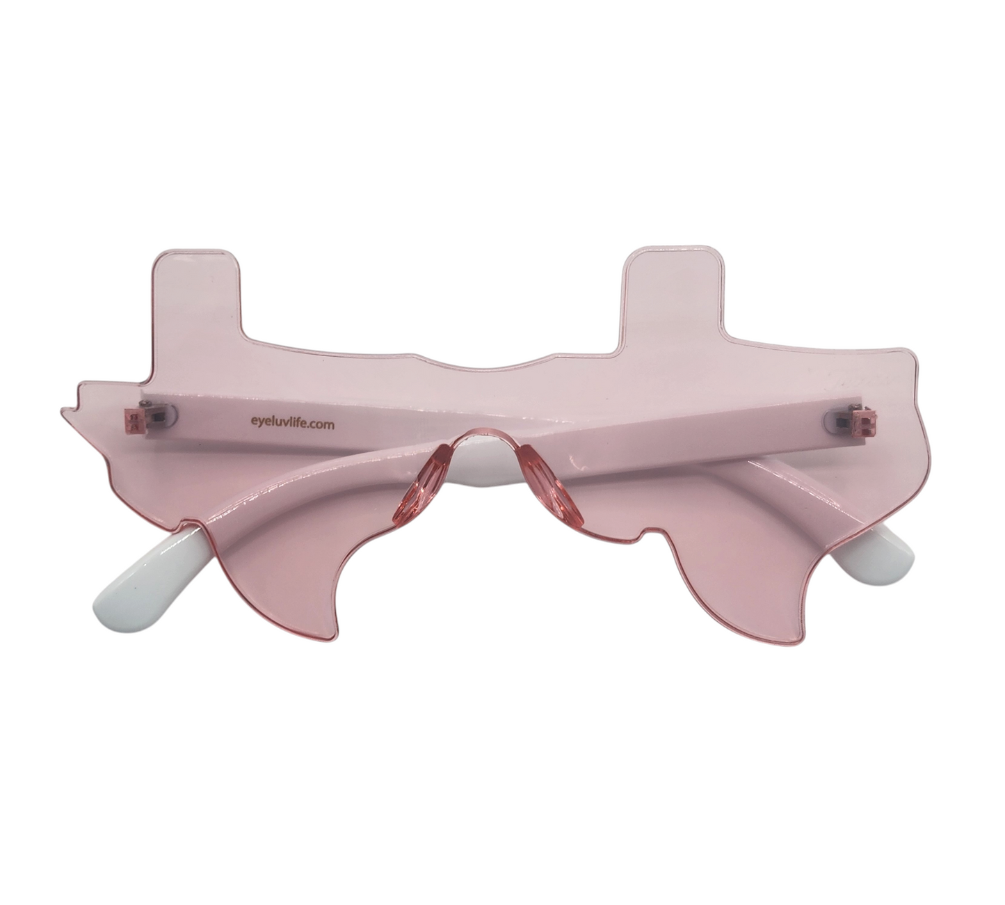 Light Pink and White Eye Luv Texas Sunglasses