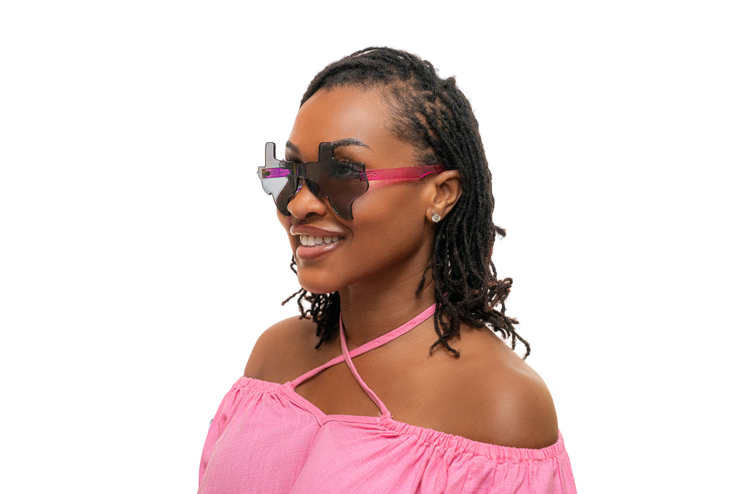 Black and Fuchsia Pink Eye Luv Texas Sunglasses