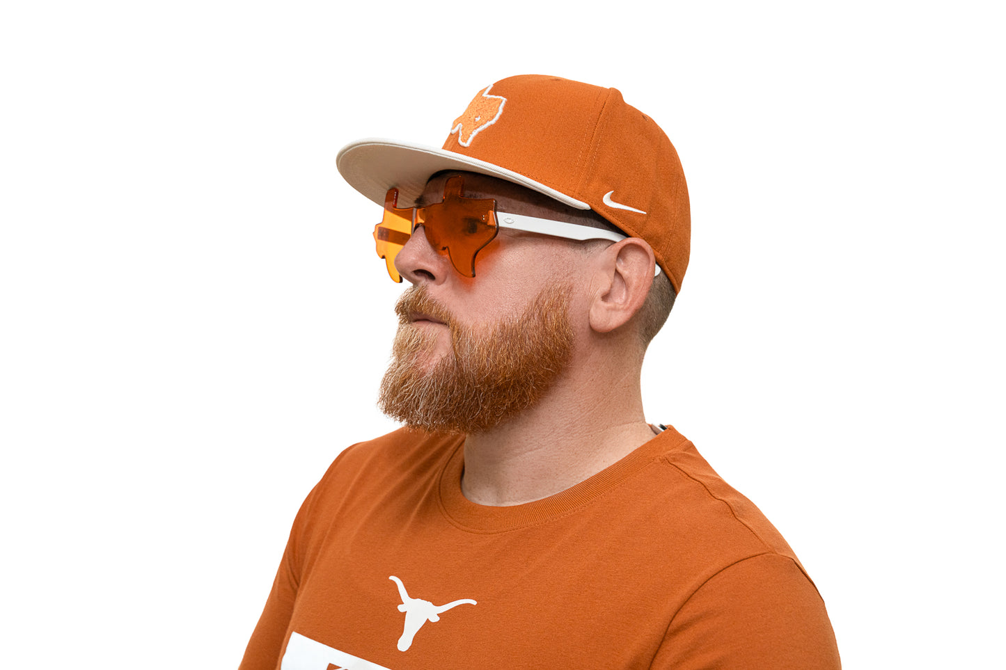 Burnt Orange and White Eye Luv Texas Sunglasses