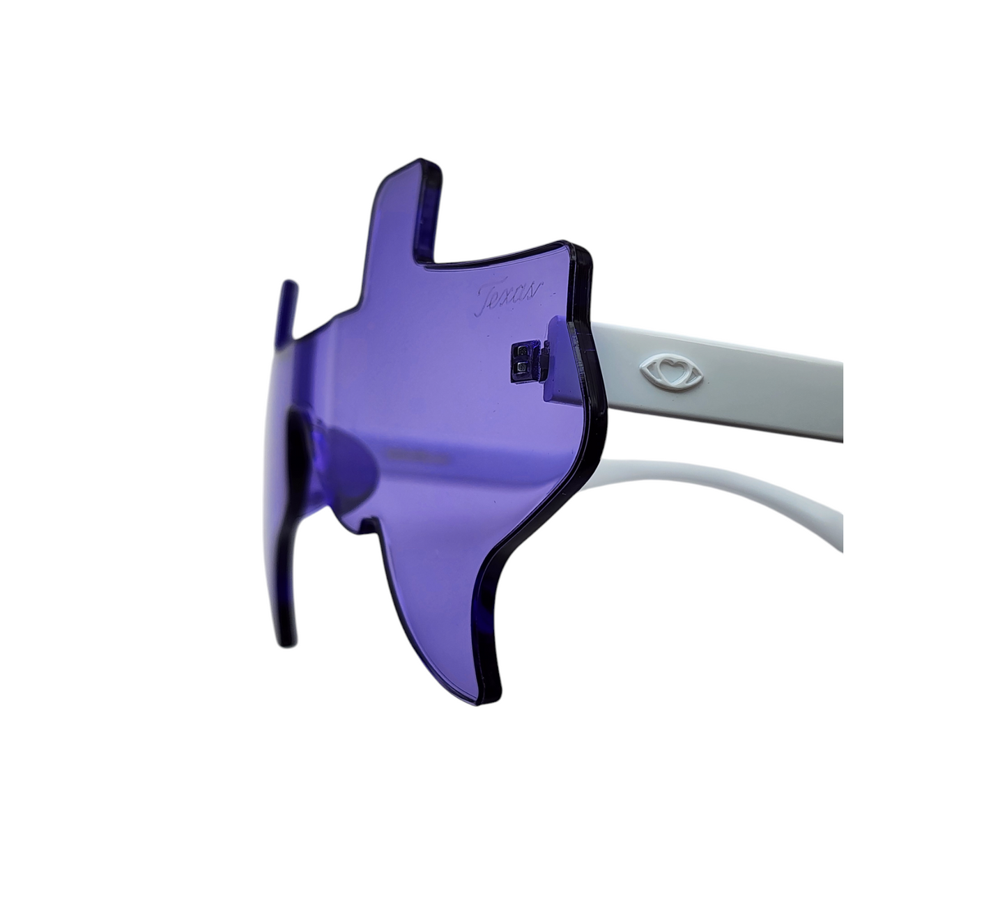 Purple and White Eye Luv Texas Sunglasses