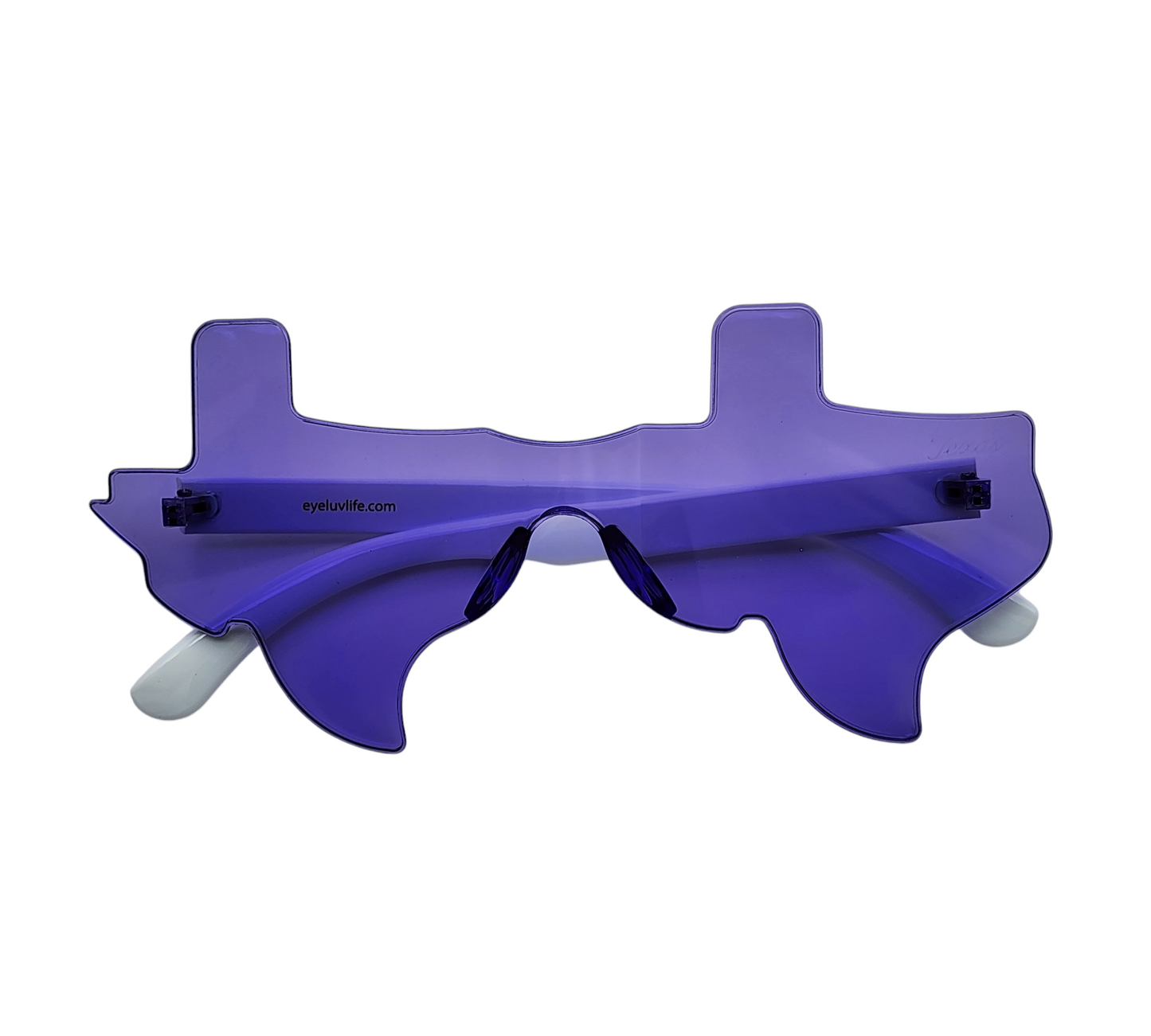 Purple and White Eye Luv Texas Sunglasses