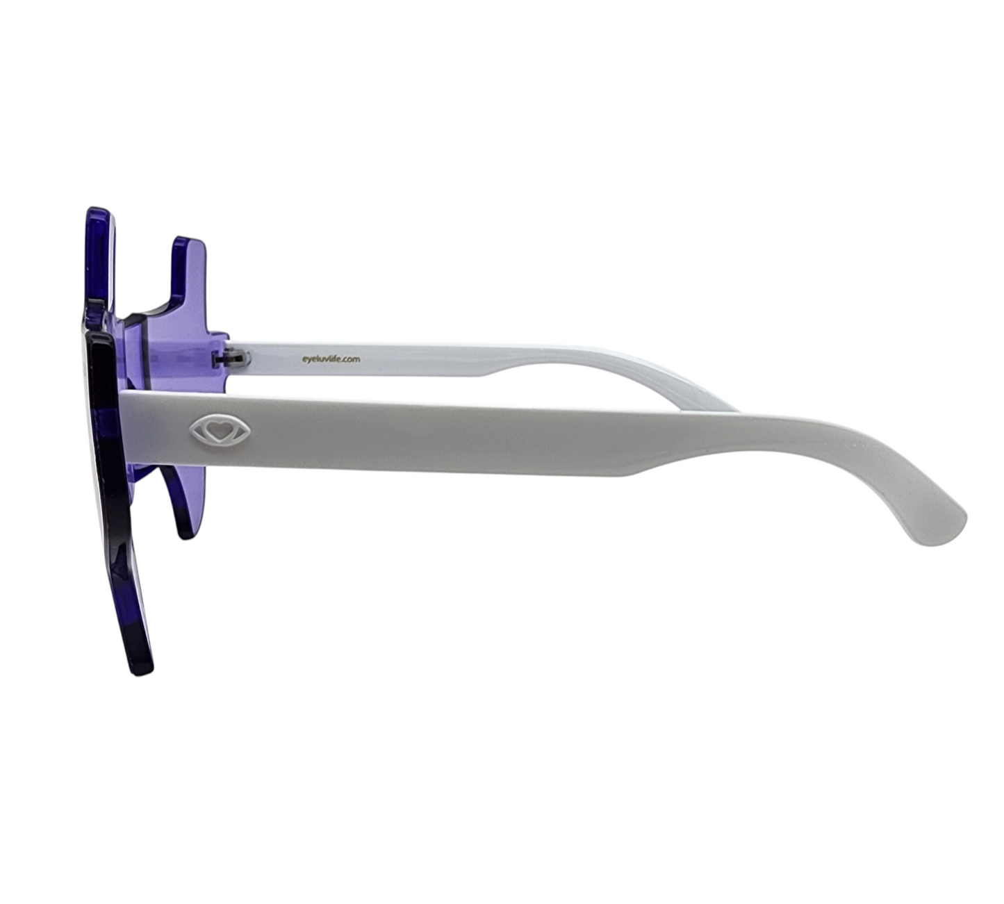Purple and White Eye Luv Texas Sunglasses