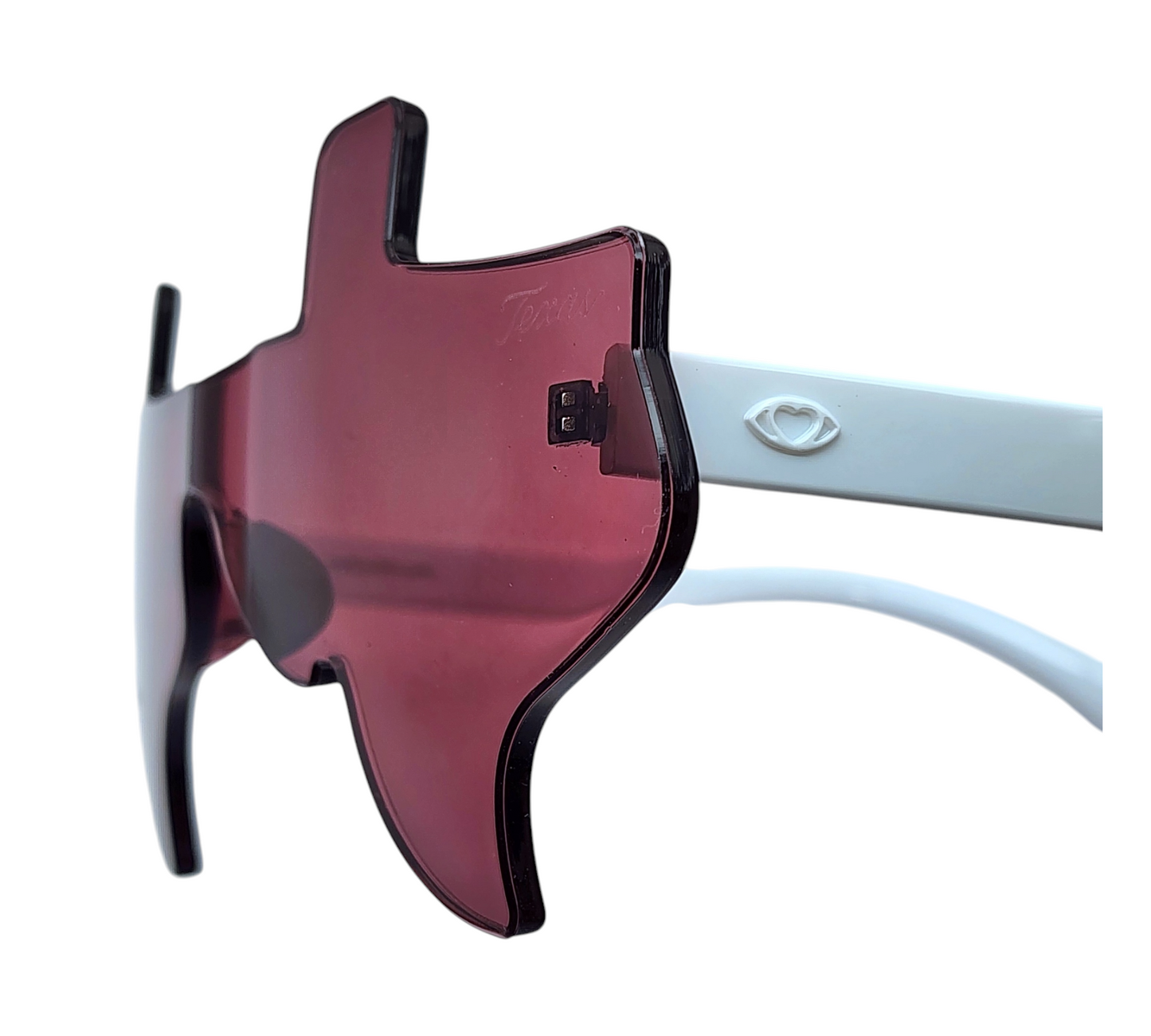 Maroon and White Eye Luv Texas Sunglasses