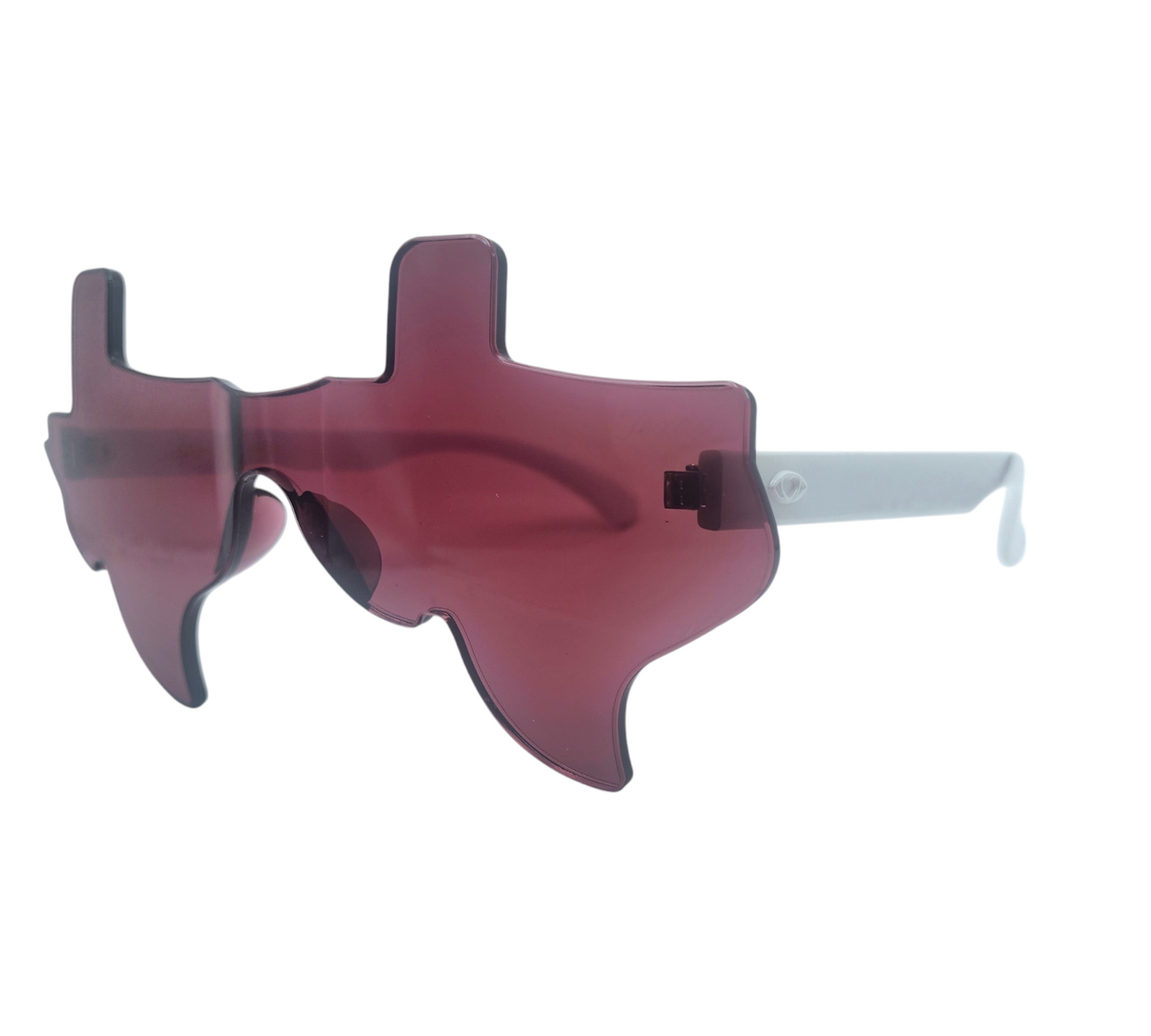 Maroon and White Eye Luv Texas Sunglasses
